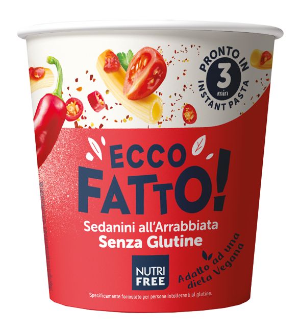 Nutrifree Ecco Fatto Sedanini Arrabbiata Pasta Senza Glutine 70g