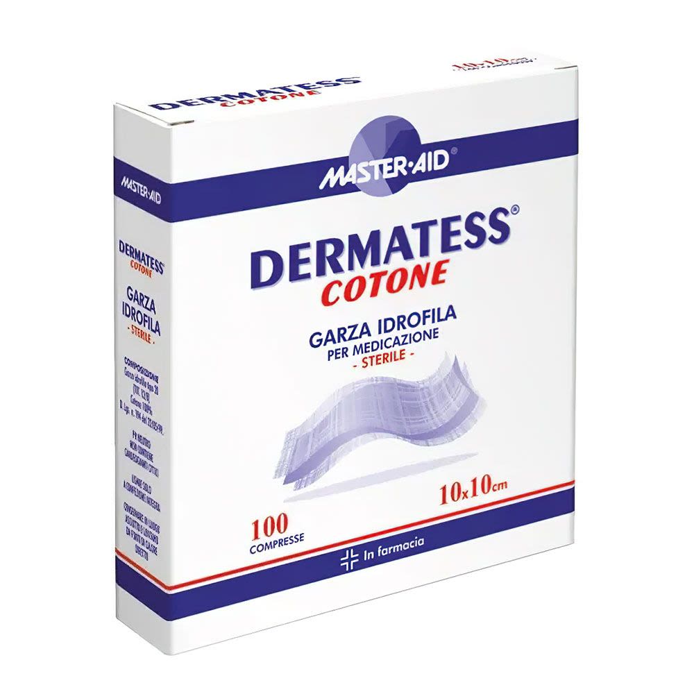 image - 904242841 - Dermatess Cotone Garza Protezione ferite 10x10cm 100 pezzi - 7801561_2.jpg