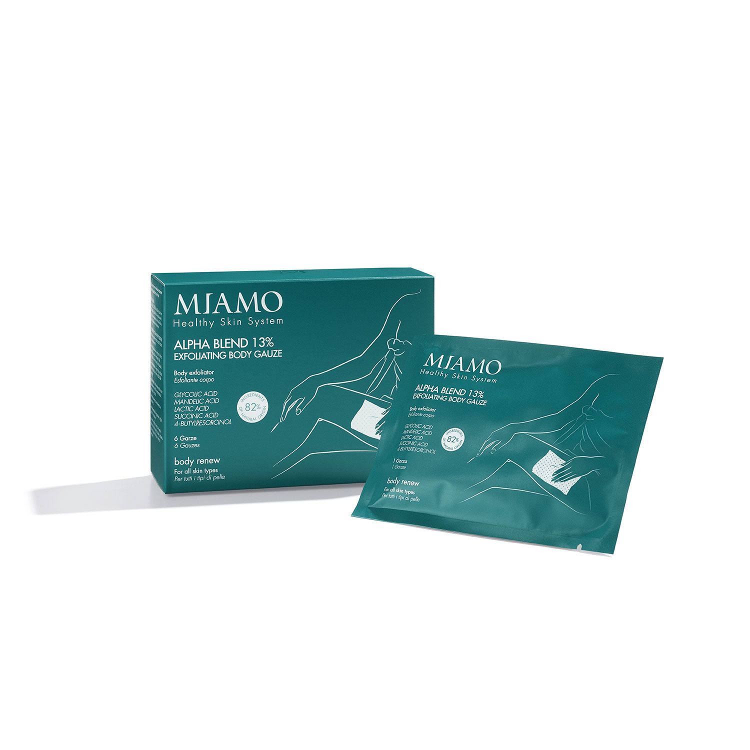 Miamo Body Renuovo Alpha Blend 13% Esfoliante Corpo 6 Garze