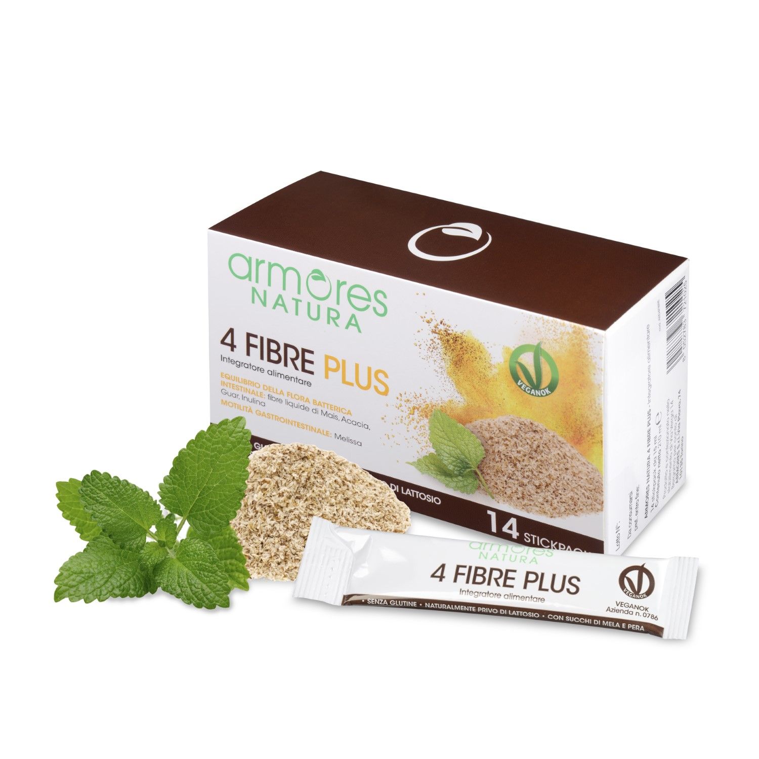 Armores Natura 4 Fibre Plus Integratore 14 Stickpack