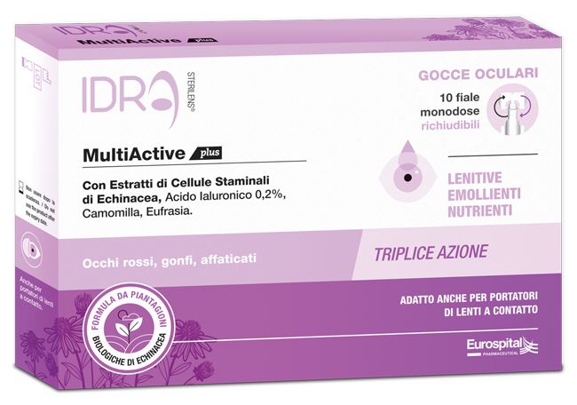 Sterilens Idra Multiact Plus Gocce occhi 10 Fiale Monodose Richiudibili