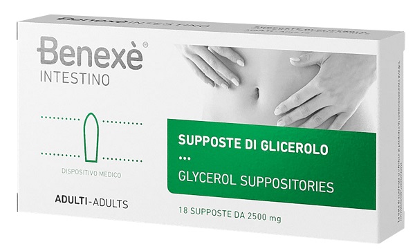 Benexè Intestino Supposte Di Glicerolo Per per Adulti 18 Pezzi