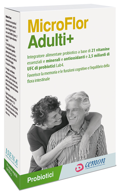 image - 979213271 - MICROFLOR ADULTI+ 30 CAPSULE VEGETALI - 4735260_1.jpg