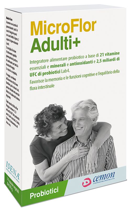 image - 979213271 - MICROFLOR ADULTI+ 30 CAPSULE VEGETALI - 4735260_1.jpg
