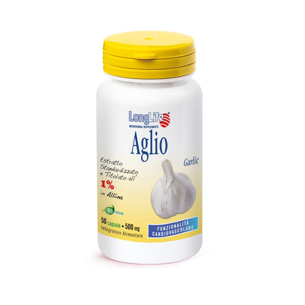 Longlife Aglio 500mg Integratore Colesterolo Trigliceridi 60 Capsule