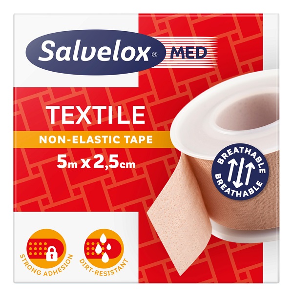 Salvelox Med Textile Tape Cerotto 5mx2,5cm