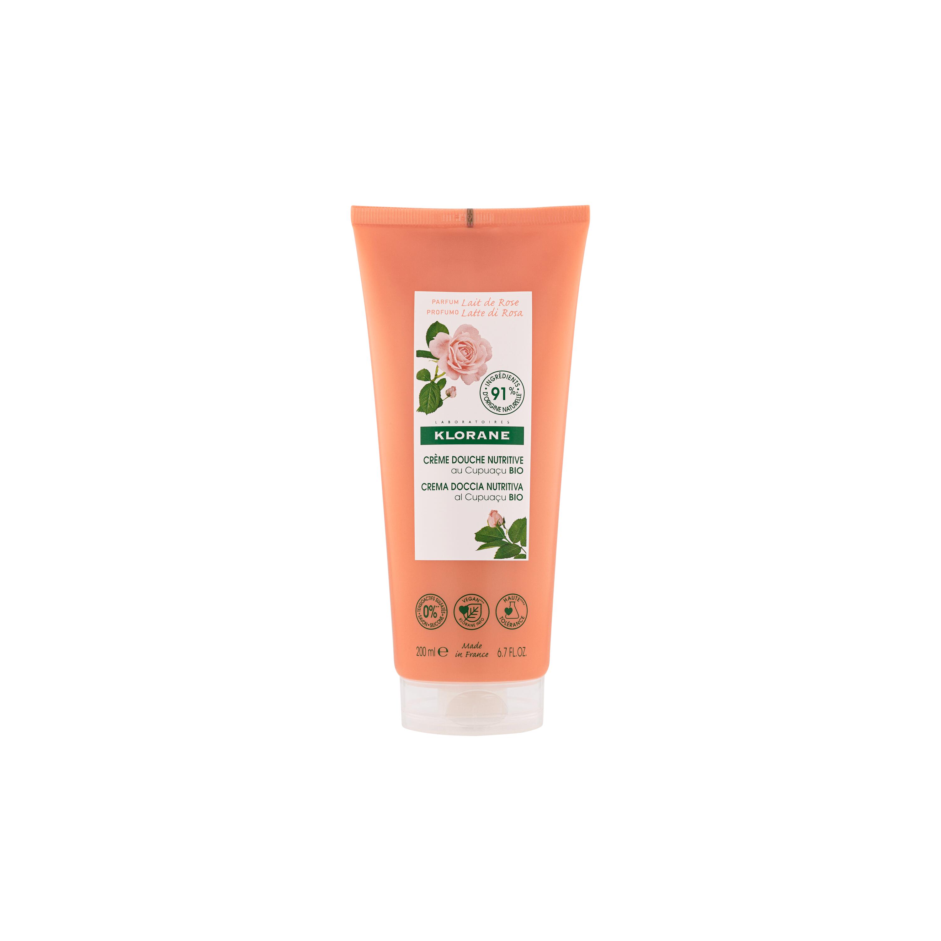 Klorane Crema Doccia Nutritiva Al Burro Di Cupuacu Bio Profumazione Latte Di Rosa 200ml