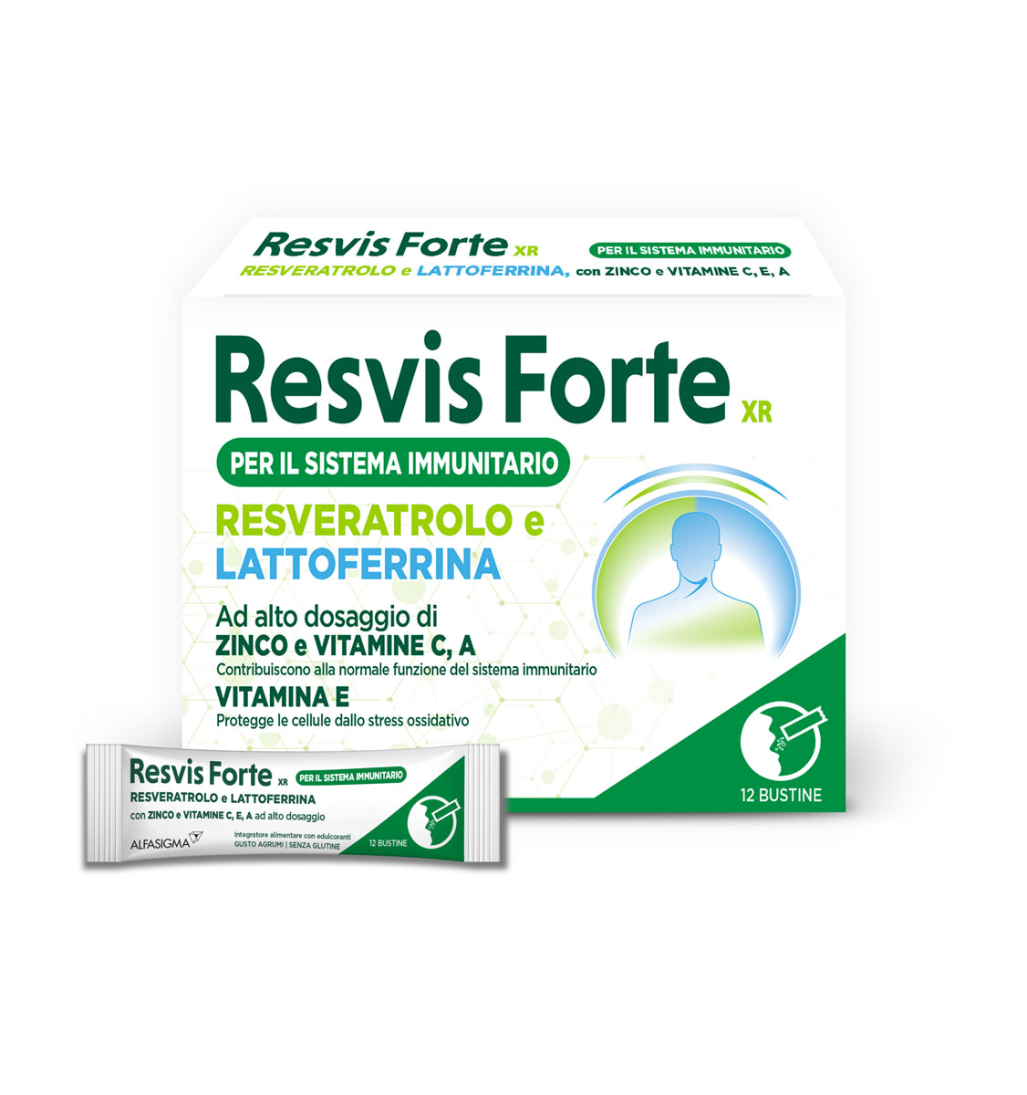 Resvis Forte Xr Integratore Con Lattoferrina Per immunostimolante 12 Bustine