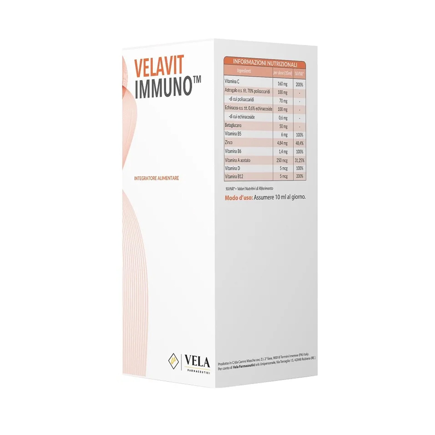 image - 987646902 - Velavit Immuno &egrave; un integratore liquido che combina vitamina C, astragalo, echinacea, betaglucano, vitamine B5, B6, B12, A, D e zinco, utile per supportare il sistema immunitario. - 4867470_2.jpg