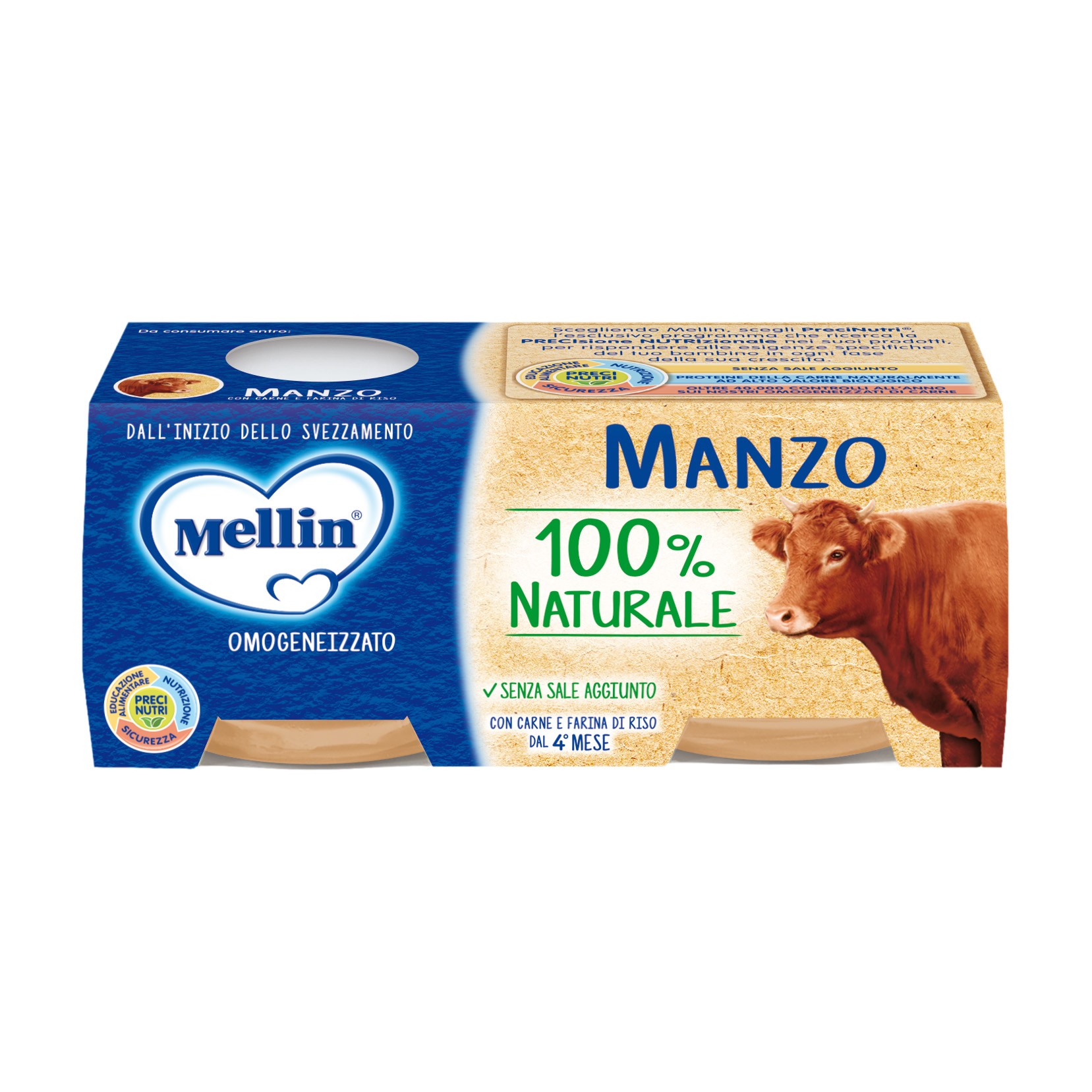 image - 927288567 - MELLIN OMOGENEIZZATO MANZO 2 X 80 G - 4822452_2.jpg