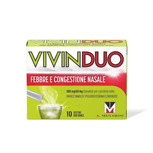 image - 044921029 - VIVINDUO FEBBRE E CONGESTIONE NASALE*orale 10 bustine 500 mg + 60 mg - 7891287_3.jpg