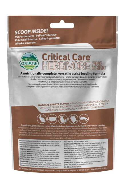 Oxbow Critical Care Herbivore Fine Grind 100g