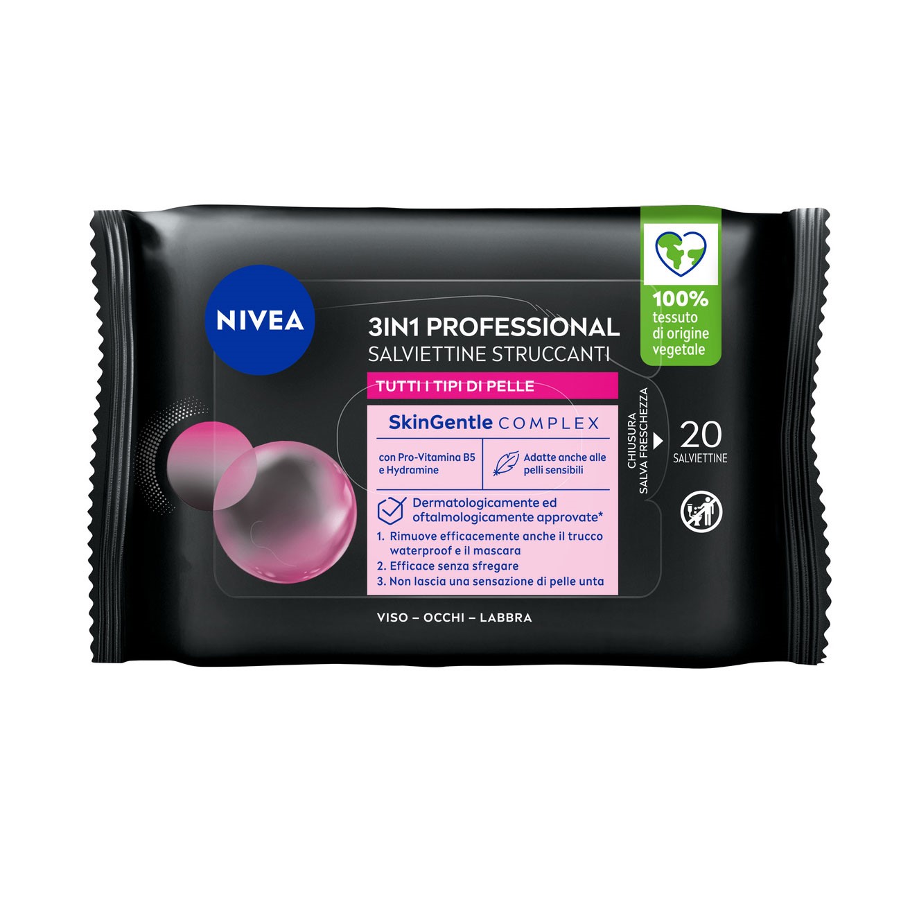 Nivea Micellair Professional Salviette Struccanti 20 Pezzi