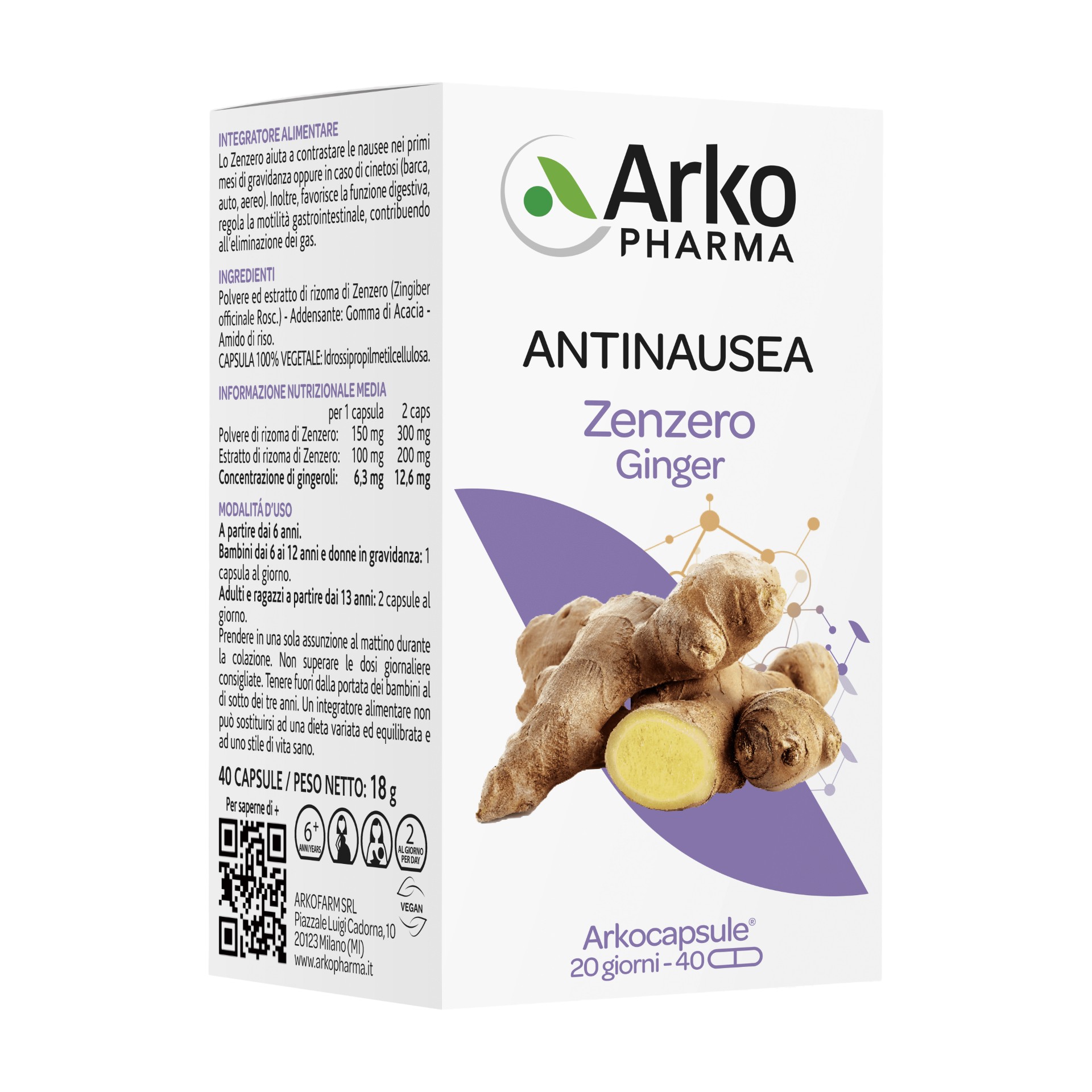 image - 985005356 - Integratore alimentare a base di zenzero, utile per contrastare la nausea e favorire la digestione e la motilit&agrave; gastrointestinale. - 4876752_3.jpg