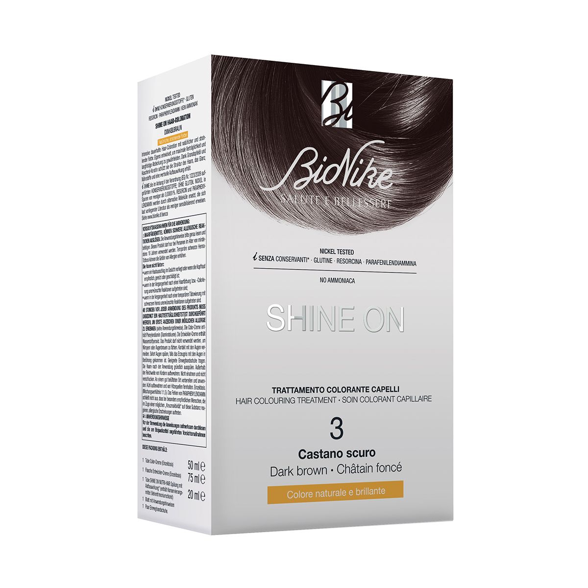 Bionike Shine On Tinta Per Capelli Castano Scuro 3