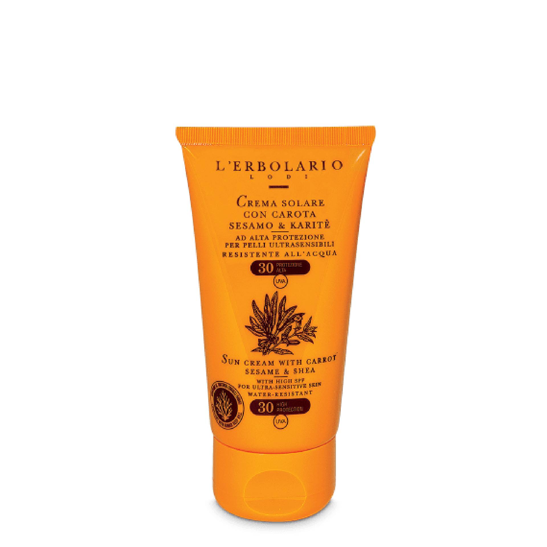 L'erbolario Crema Solare Carota Sesamo Karité SPF 30 75ml