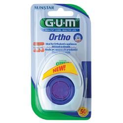 Gum Ortho Floss Filo Interdentale Spugnoso 50 Pezzi