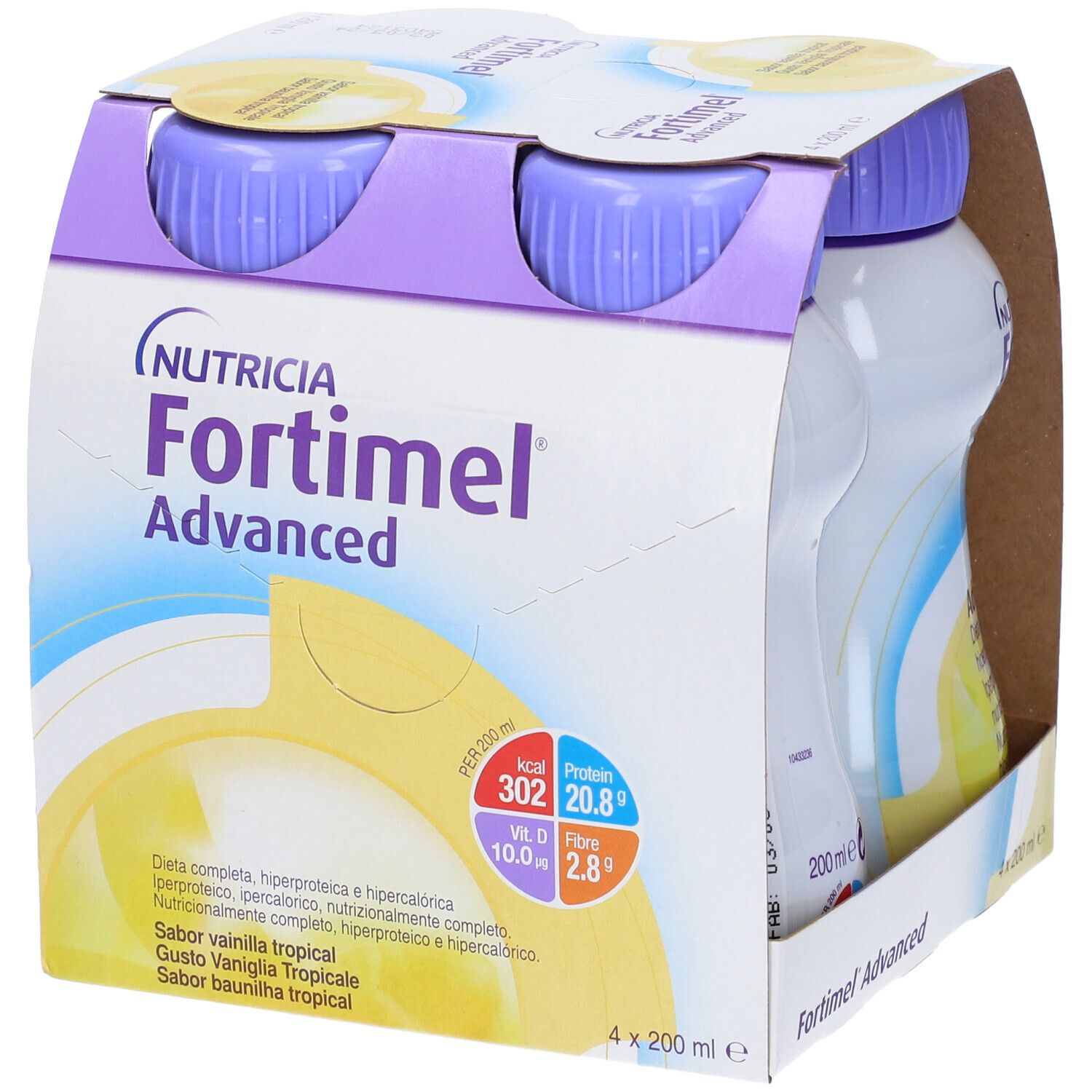 Fortimel Advanced Vaniglia Tropical 4x200ml