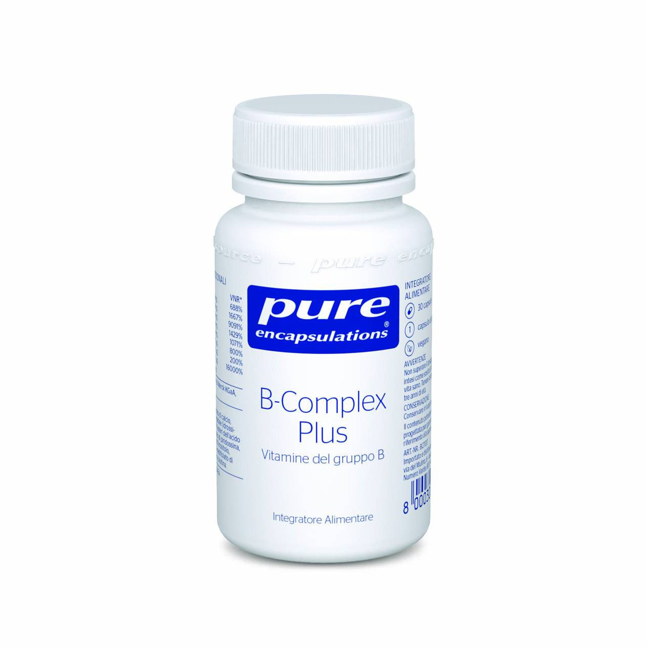 Pure Encapsulations B-complex Plus Integratore Vitamina B 30 Capsule