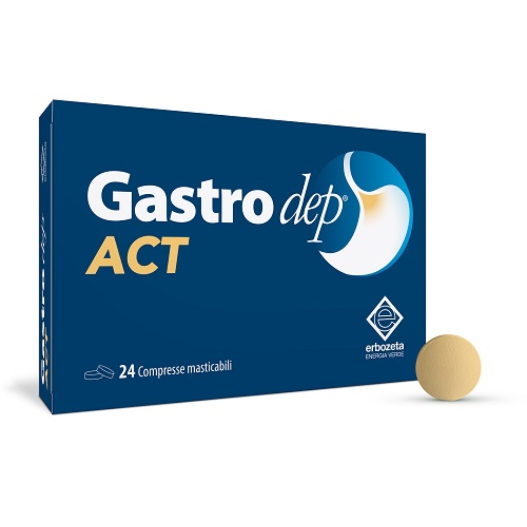 Erbozeta Gastrodep Act Integratore Benessere Apparato Digerente 24 Compresse Masticabili