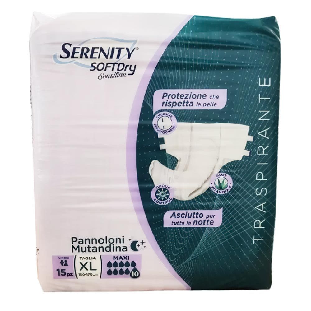 image - 982475283 - Serenity Soft Dry Sensitive Pannolone a mutandina XL 15 pezzi - 4738488_2.jpg
