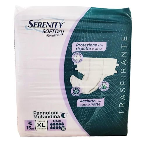 image - 982475283 - Serenity Soft Dry Sensitive Pannolone a mutandina XL 15 pezzi - 4738488_2.jpg