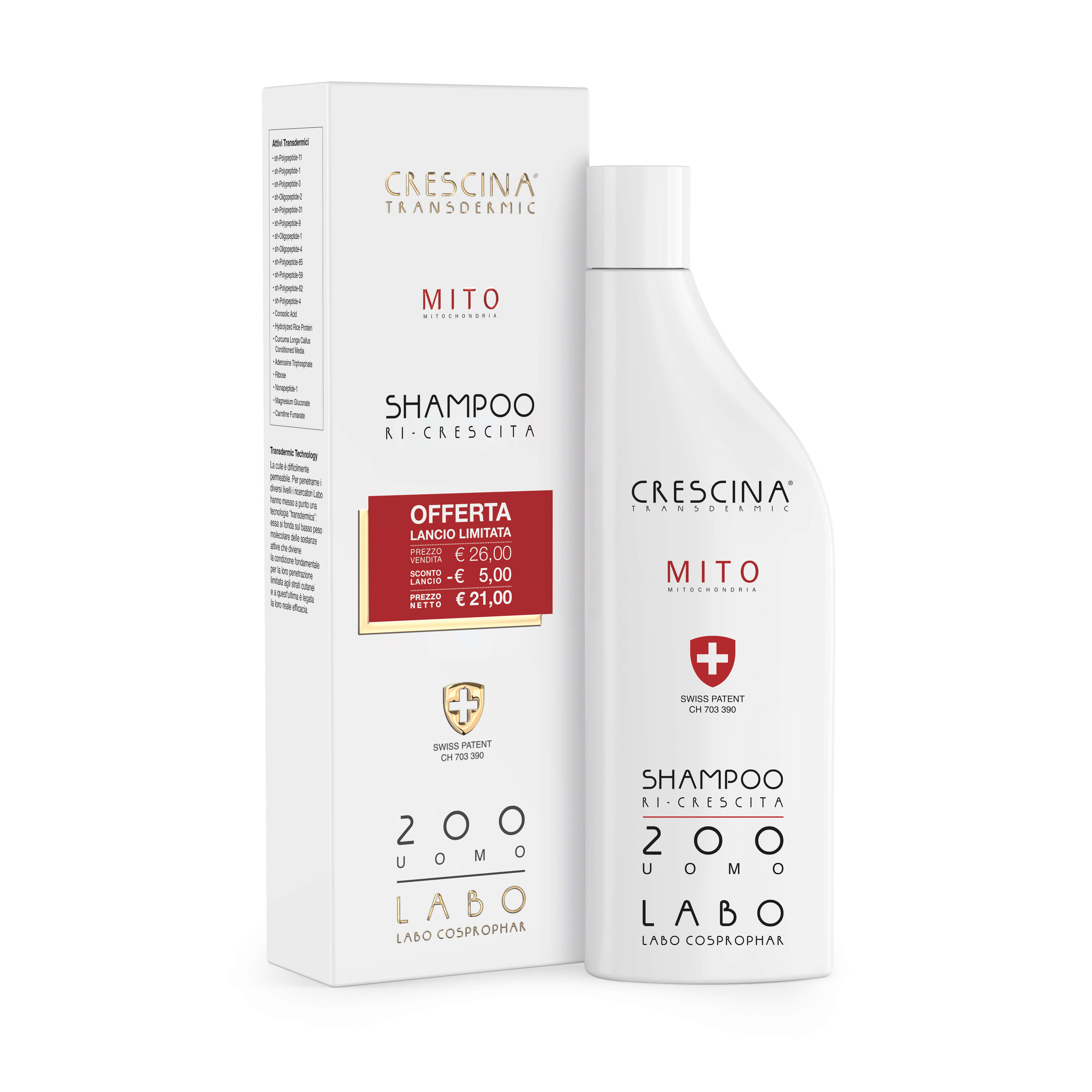 Crescina Shampoo Crescina Ri Crescita Mito 200 Uomo 150ml - Top Farmacia