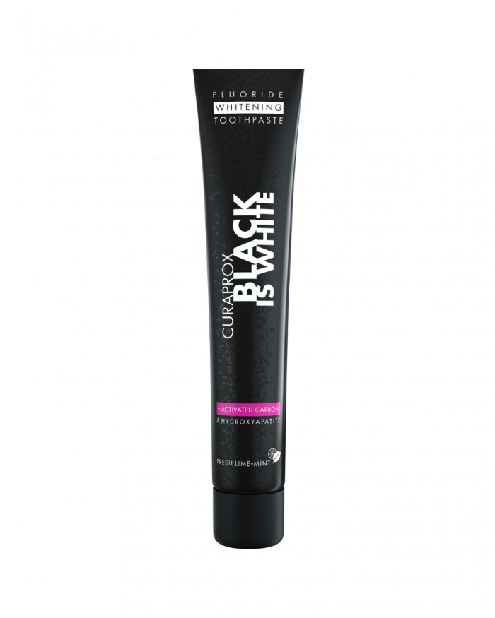 Curaprox Black Is White Dentifricio Sbiancante Al Carbone 90ml