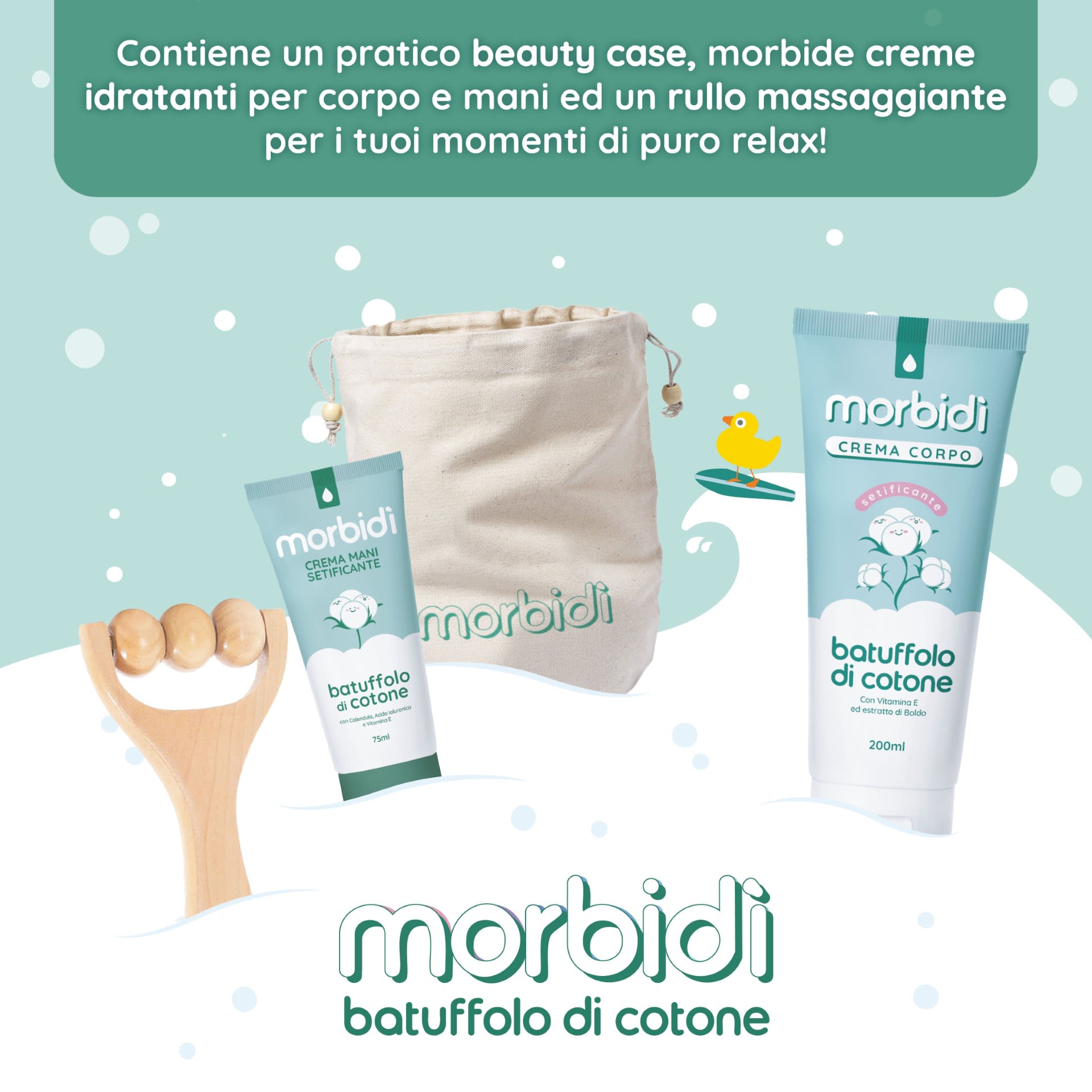 image - 951223888 - MORBIDI' REGALO KIT COTONE 1 CREMA MANI + 1 CREMA CORPO + 1 MASSAGGIATORE IN LEGNO + 1 BEAUTY - 4849973_3.jpg