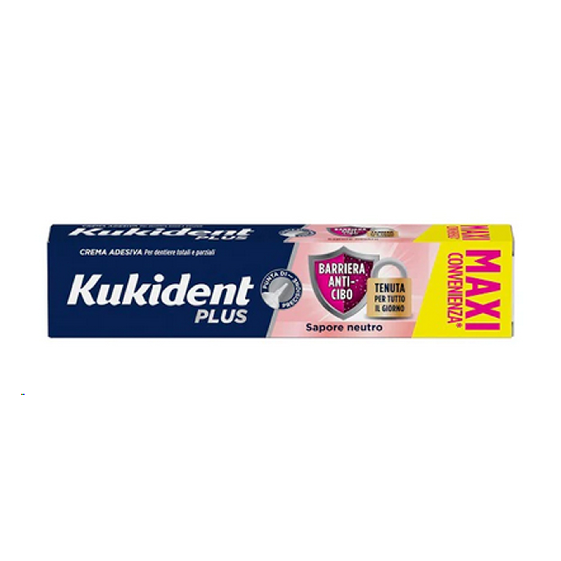 Kukident Plus Barriera Anti-cibo Crema Adesiva Per Dentiere Totali E Parziali Sapore Fresco 57g