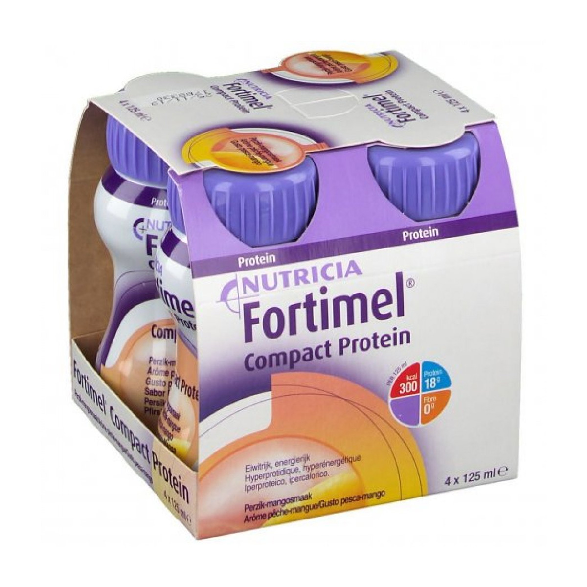 Fortimel Compact Protein Gusto Pesca E Mango 4x125ml