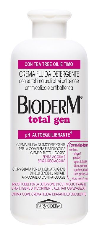 Bioderm Total Gen Crema Fluida Detergente Dermoprotettiva 500ml