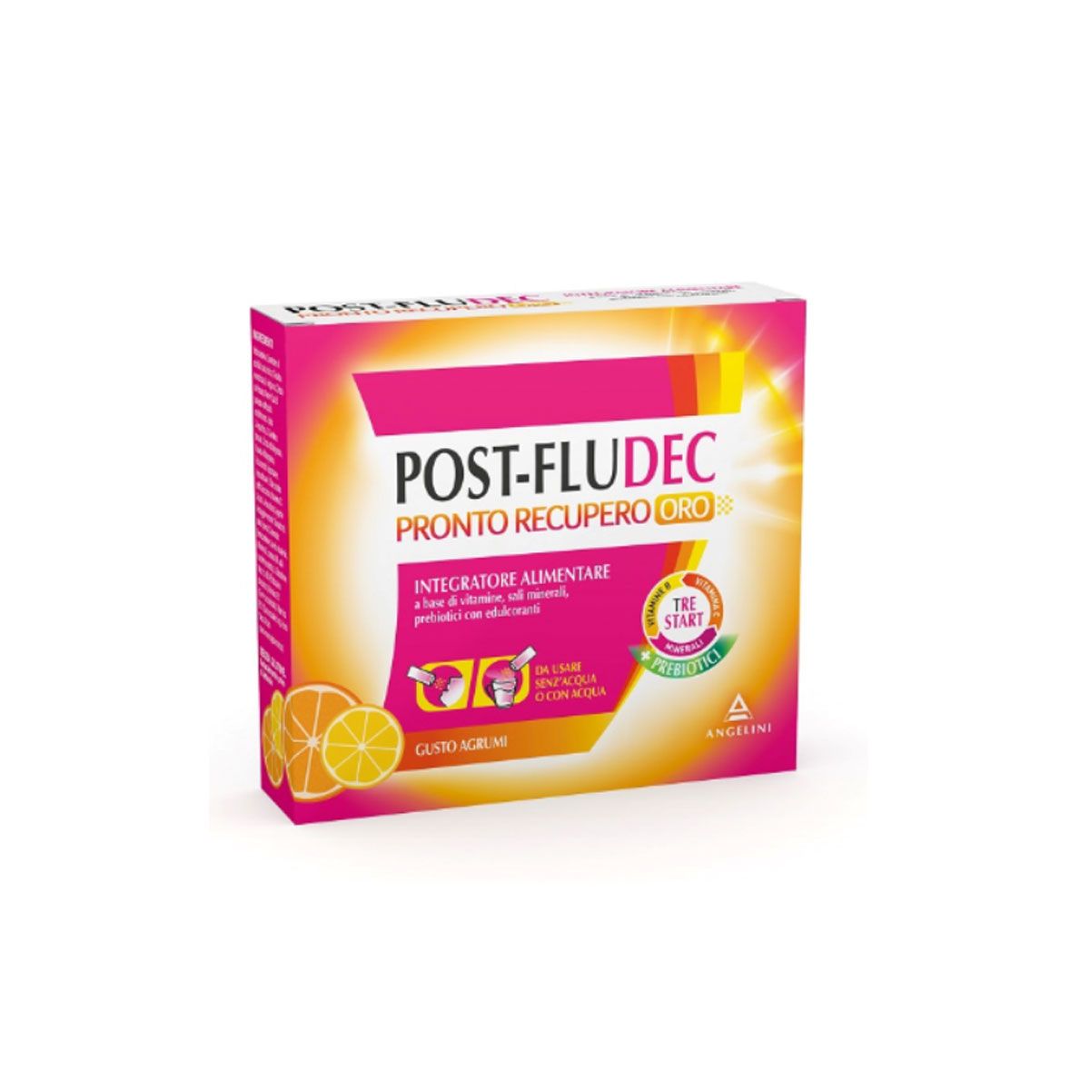 Post-fludec Pronto Recupero Integratore multivitamine Gusto Agrumi 12 Bustine