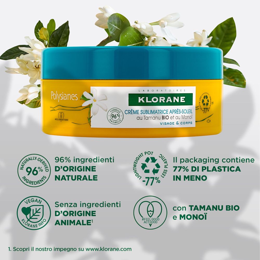 image - 977021916 - KLORANE CREMA SUBLIMATRICE DOPOSOLE VISO E CORPO TAMANU E MONOI 200 ML - 4702740_6.jpg
