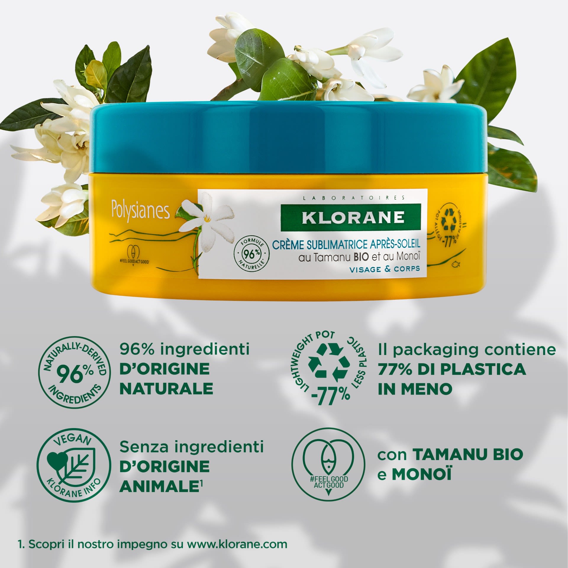 image - 977021916 - KLORANE CREMA SUBLIMATRICE DOPOSOLE VISO E CORPO TAMANU E MONOI 200 ML - 4702740_6.jpg