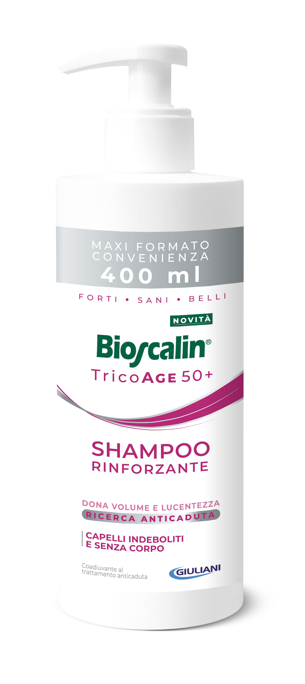 Bioscalin Tricoage 50+ Shampoo Rinforzante Ridensificante 400ml