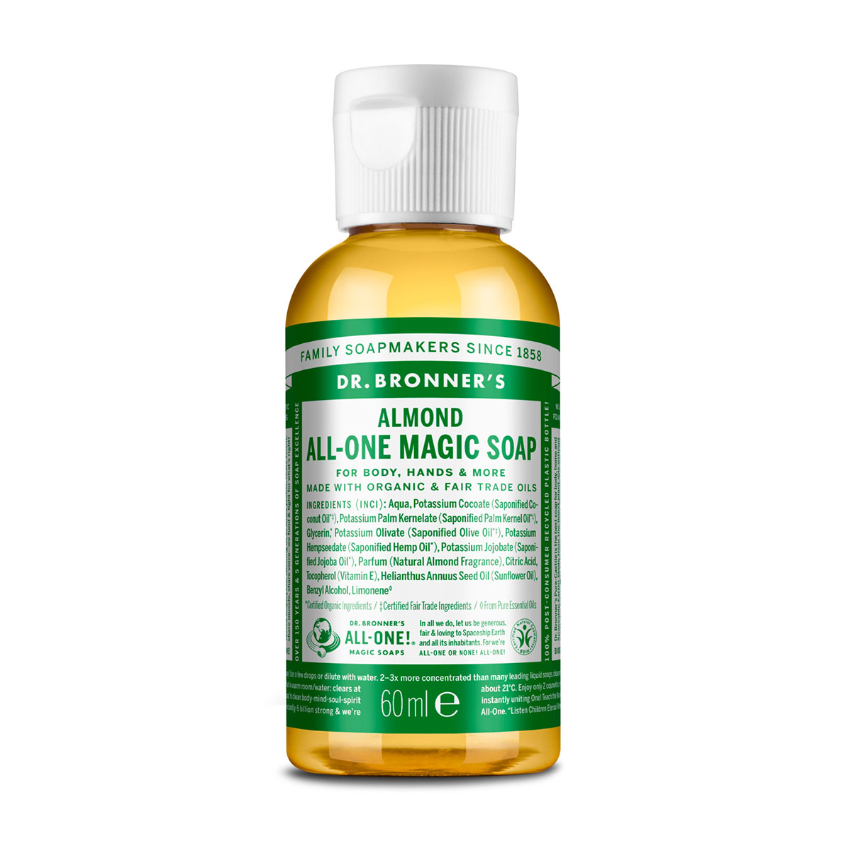 Dr. Bronner's 18in1 Liquid Soap Almond 60ml