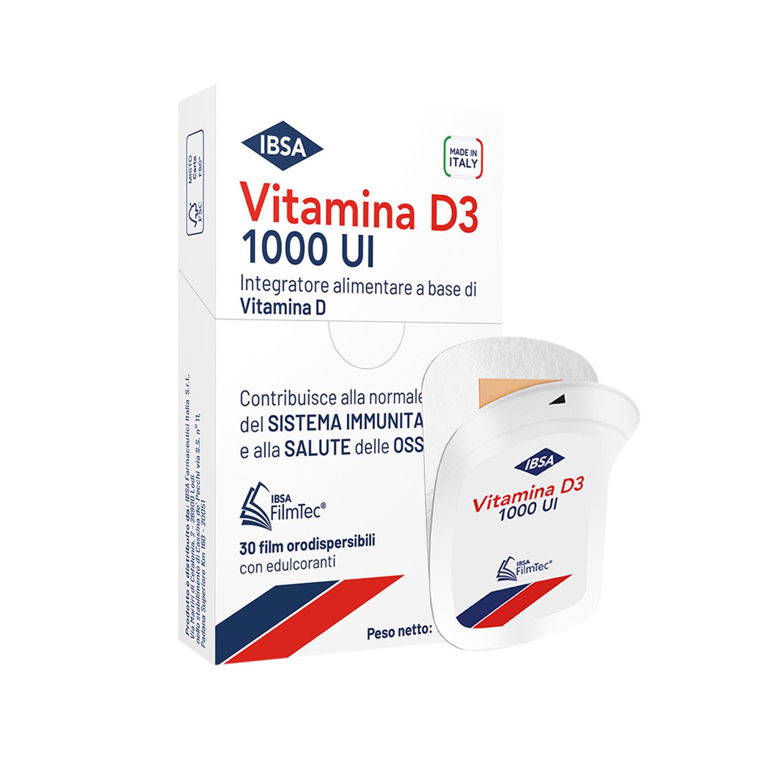 Vitamina D3 1000 Ui Integratore difese immunitarie E Ossa 30 Film