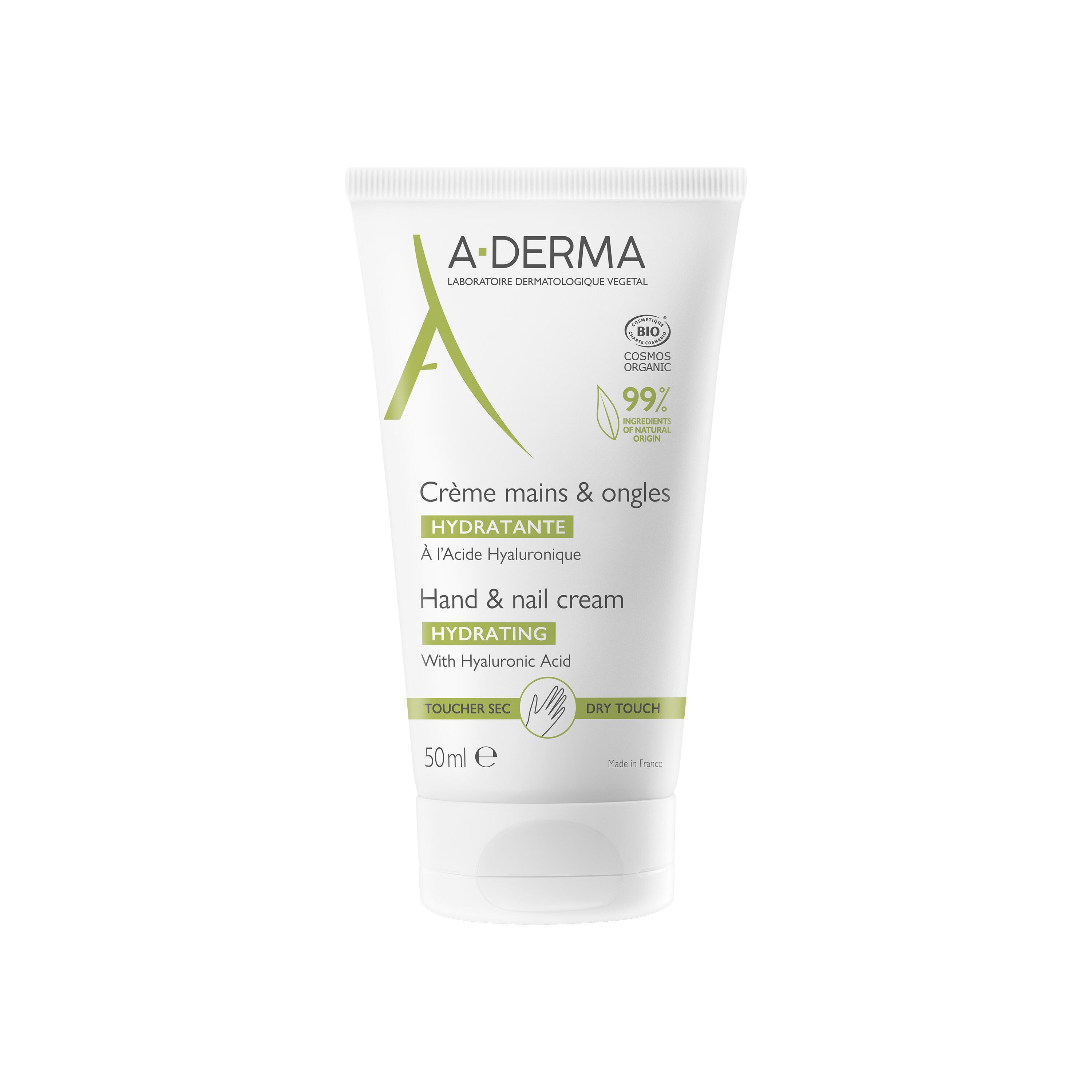 A-derma Les Indispensables Crema idratazione mani Unghie Idratante 50ml