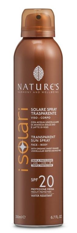 Nature's I Solari Spray Trasparente SPF 20 200ml