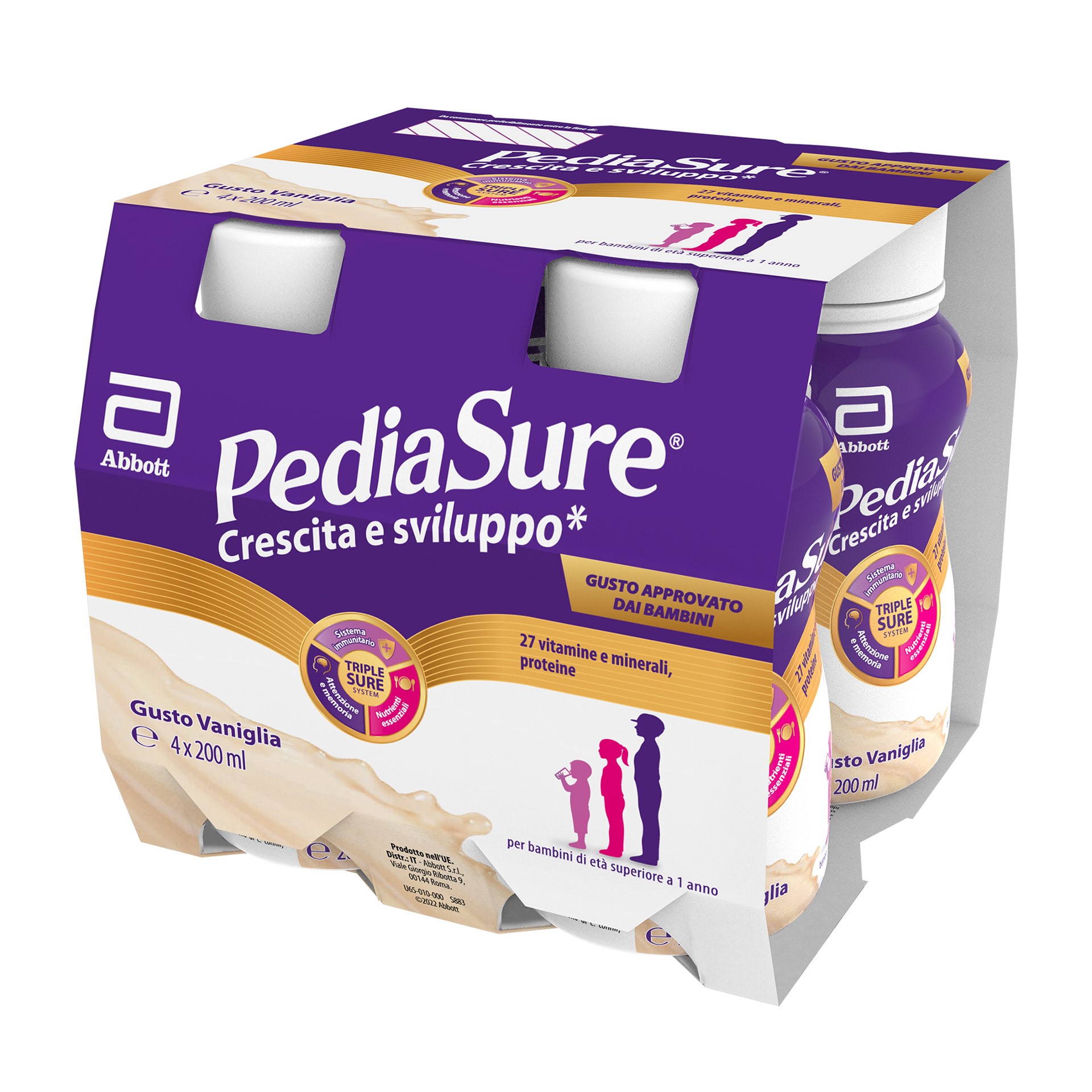 Pediasure Crescita Sviluppo Vaniglia 4x200ml