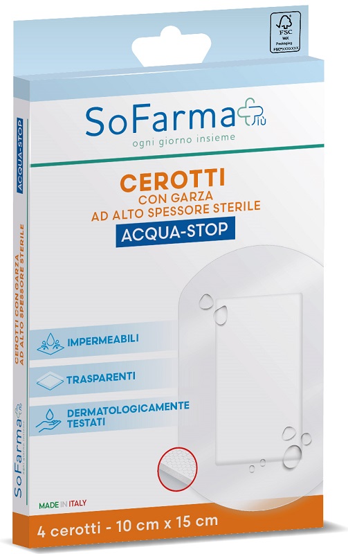 Sofarma Cerotti Acqua-stop 10x15cm 4 Pezzi