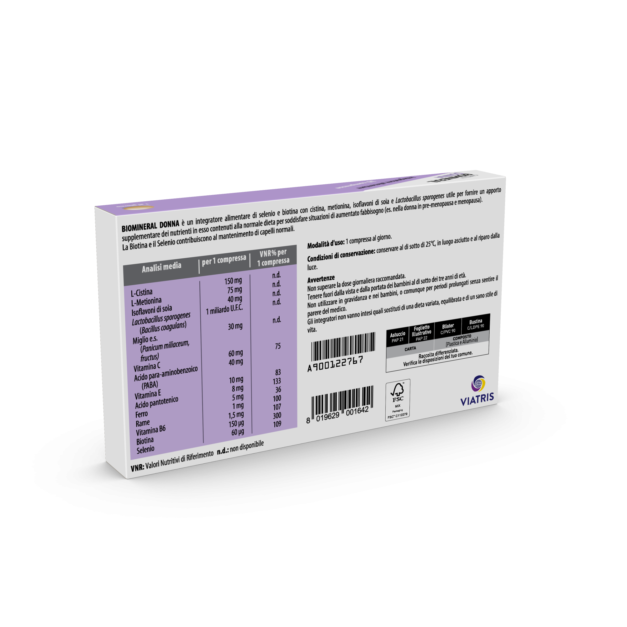image - 900122767 - Biomineral Donna Integratore alimentare 30 Compresse - 7871751_4.jpg