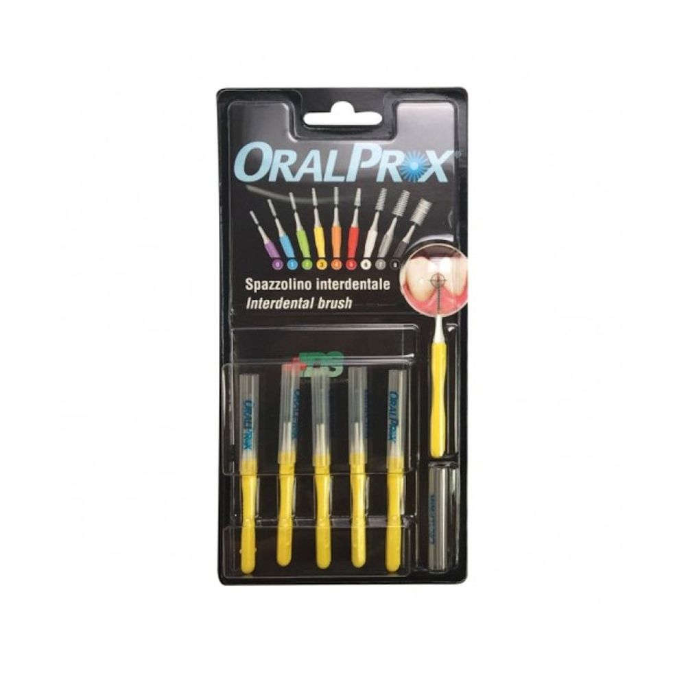image - 920597616 - ORALPROX BLISTER DA 6 SPAZZOLINI INTERDENTALI MISURA 3 COLORE GIALLO - 4717467_1.jpg