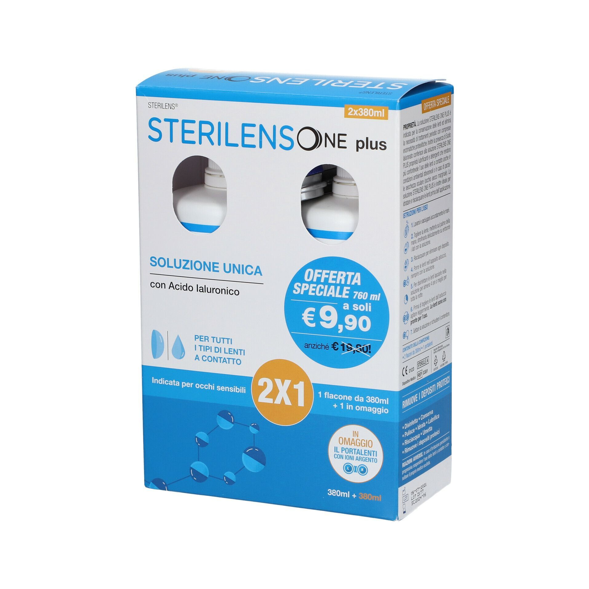 Sterilens One Plus Bi-pacco 2x380ml