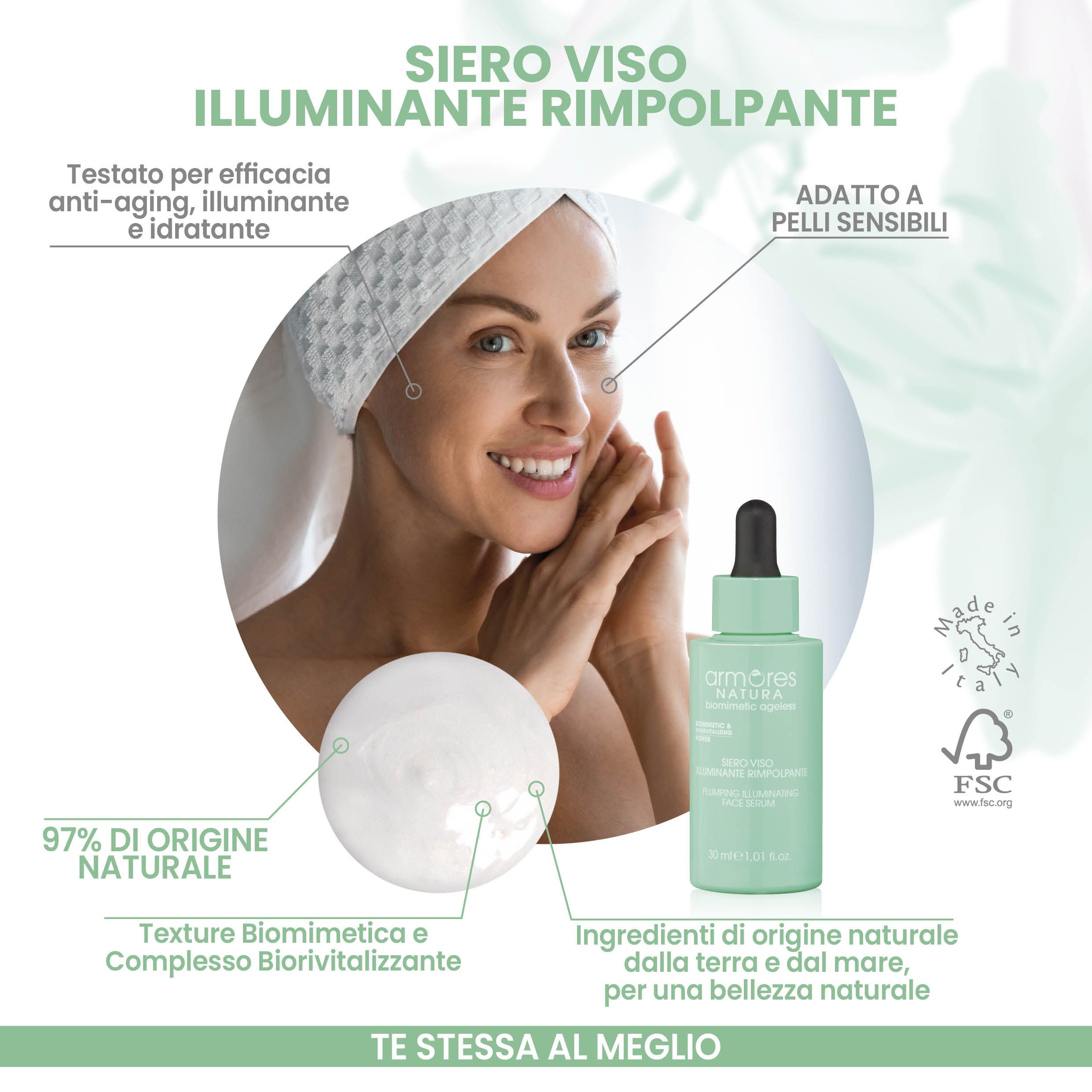 image - 983525787 - Armores Natura Biometric Ageless Siero Viso Illuminante Rimpolpante 30ml - 4739812_4.jpg