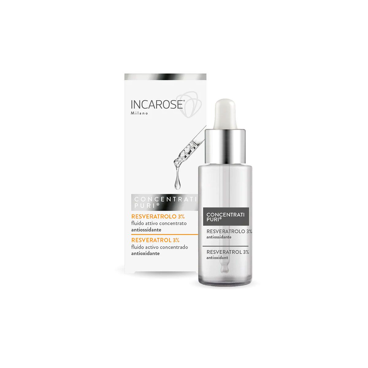 Incarose Concentrati Puri Fluido Attivo Anti ossidante 3% Resveratrolo 15ml