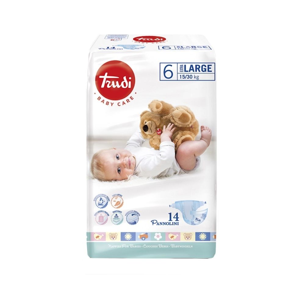image - 982463248 - TRUDI BABY CARE PANNOLINO BAMBINI EXTRALARGE 15/30 KG 14 PEZZI - 4864107_2.jpg