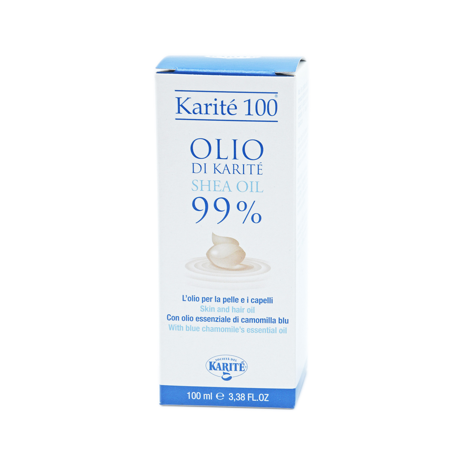 image - 903980973 - Olio di Karit&eacute; al 99% con olio essenziale di camomilla blu, ideale per nutrire e idratare pelle e capelli secchi e delicati. - 4787620_2.jpg