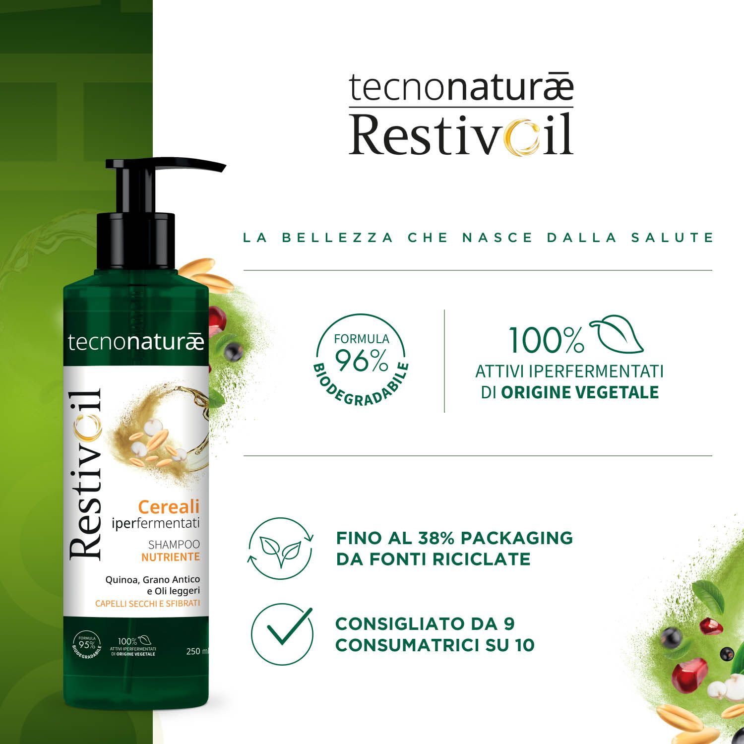 984462782 - Restivoil Tecnonaturæ Shampoo Nutriente Capelli Secchi e Sfibrati 250ml - 4709996_4.jpg